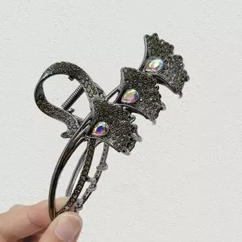 1 шт. Модные изысканные заколки для волос с водными бриллиантами и листьями гинкго, с кошачьим глазом, для женщин, девушек, для вечеринок, аксессуары для волос