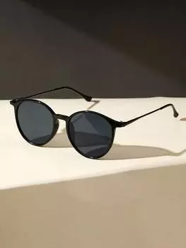 1 шт. Модные круглые металлические пластиковые солнцезащитные очки для женщин и мужчин, повседневные очки, аксессуары для очков.