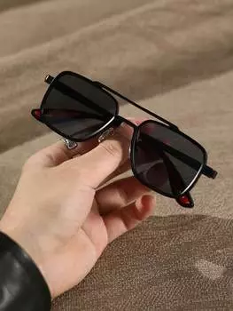 1 шт. Модные квадратные солнцезащитные очки-пилот в металлической оправе для мужчин и женщин, для повседневной жизни, винтажные очки, аксессуары для очков.