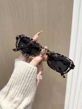 1 шт. Модные квадратные солнцезащитные очки в пластиковой оправе для женщин и мужчин, классические винтажные очки для повседневной жизни, аксессуары для очков.