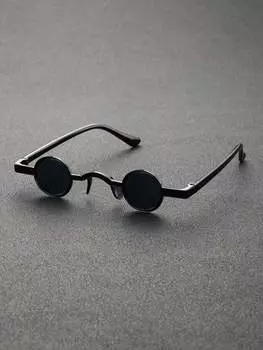 1 шт. Модные маленькие круглые солнцезащитные очки в пластиковой оправе для женщин и мужчин в стиле хип-хоп, повседневные солнцезащитные очки, аксессуары для очков.