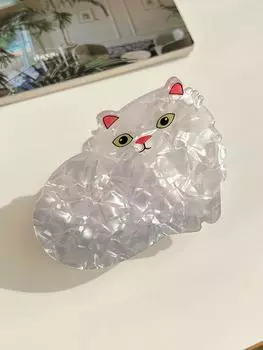 1 шт. Модные милые белые заколки для волос в виде кошек для женщин, девушек, для вечеринок, аксессуары для волос