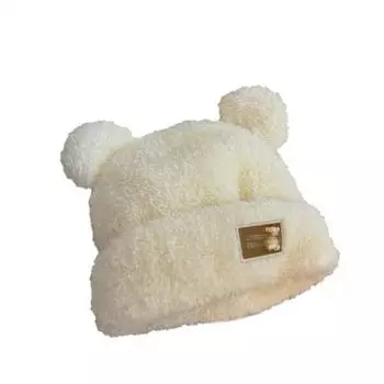 1 шт. Модные милые повседневные шапки-ушанки с медвежьими ушками, противохолодные, утолщенные, вязаные, теплые, плюшевые хаки
