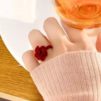 1 шт. модные милые розовые открытые кольца с флокированным дизайном кольца для пальцев ювелирные аксессуары подарок на вечеринку зелёный