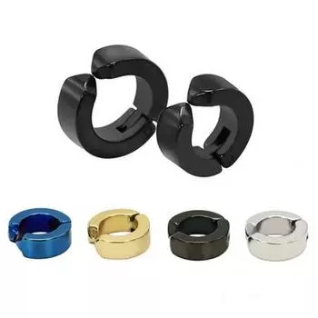 1 шт. модные мужские серьги-клипсы из титановой стали U-образные серьги-гвоздики для ушей ювелирные изделия в подарок One Size