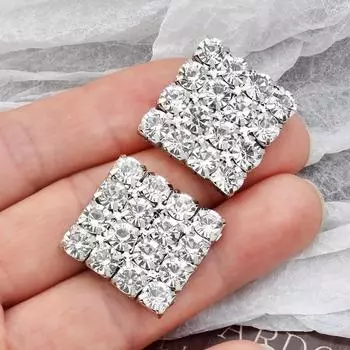 1 шт. модные пуговицы с бриллиантами, блестящие пуговицы со стразами, металлические декоративные пуговицы, аксессуары для шитья одежды 12mm серебряный