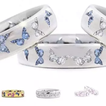 1 шт. модные романтические женские обручальные украшения бабочки подарки милые элегантные благородные очаровательные кольца 5 белый
