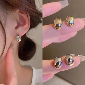 1 шт. Модные серьги-гвоздики в виде бобов, металлические модные украшения, аксессуары для вечеринок, рождественский подарок