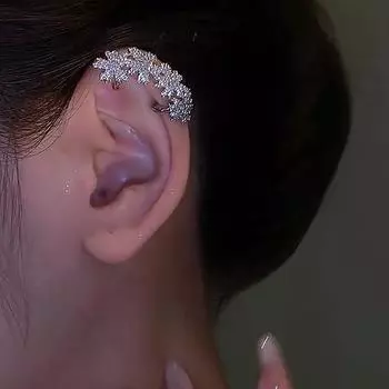 1 шт. модные серьги-клипсы с цветами из циркония для женщин 1 Pair