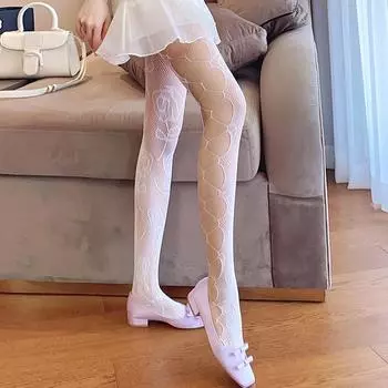 1 шт., модные сетчатые колготки с боковыми отверстиями, женские сетчатые чулки с рисунком розы, сексуальные