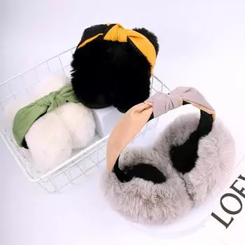 1 шт. модные складные наушники мягкие плюшевые обручи для волос имитация меха кролика ушные вкладыши