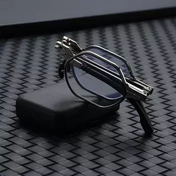 1 шт., модные складные очки унисекс для чтения, портативные очки для чтения с защитой от ультрафиолета UV400, блокирующие синий свет, очки для чтения Strength 4.0