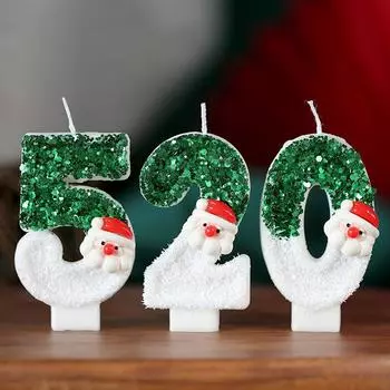 1 шт. модные свечи на день рождения, праздничные атрибуты, Санта-Клаус, рождественская тема, декор для торта, вставки для торта
