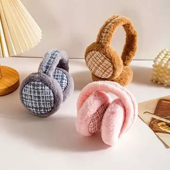 1 шт. модные теплые наушники мягкие плюшевые наушники защита от холода складные наушники зимние теплые розовый