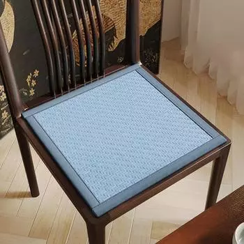 1 шт., модные товары для дома, износостойкая подушка для стула, подушка для сиденья в китайском стиле, холодный ротанг синий