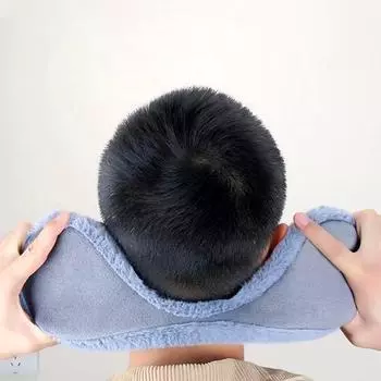 1 шт. модные ветрозащитные наушники мягкие плюшевые однотонные мягкие наушники защита от холода утеплитель для ушей синий