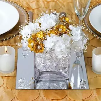 1 шт. Модные зеркала, настенные наклейки, квадратная тарелка, свадебный декор, принадлежности для вечеринок, настольный поднос 15cm серебряный