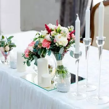 1 шт. Модные зеркала, настенные наклейки, квадратная тарелка, свадебный декор, принадлежности для вечеринок, настольный поднос 30cm