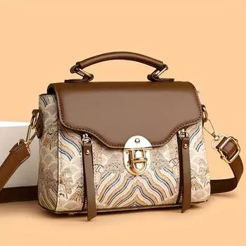 1 шт. Модные женские сумки высокого класса, модные сумки на четыре сезона с замками, маленькие квадратные сумки, модные универсальные сумки через плечо