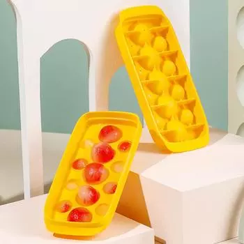 1 шт., модный 3D кухонный инструмент, ледяной шар, лоток для кубиков льда, форма для изготовления кубиков льда жёлтый