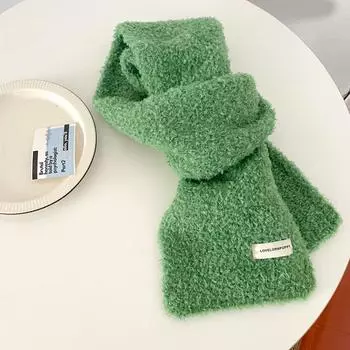 1 шт. модный бархатный плюшевый шарф Тедди, зимние теплые однотонные шарфы, мягкие, удобные, ветрозащитные