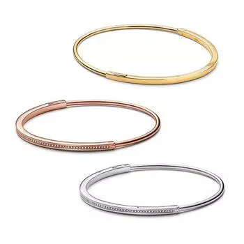 1 шт. модный белый медный позолоченный браслет новая серия ID открытый классический браслет с бриллиантами 16CM золотой