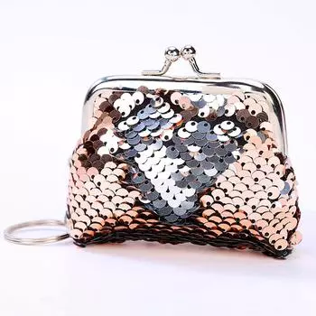 1 шт. модный брелок для ключей мини-кошелек для монет блестящая сумка с пайетками подвеска для наушников органайзер металлический брелок