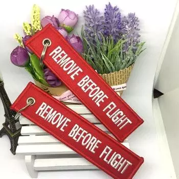 1 шт. модный брелок с вышивкой для удаления перед полетом для джинсовой куртки-бомбера, рюкзака, джинсов 1PC красный