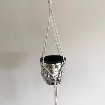 1 шт., модный диско-шар, садовый декор, цветочный горшок, зеркало, цветочный горшок, настенные подвесные комнатные растения