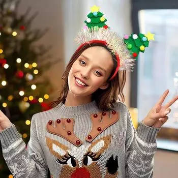 1 шт. модный милый креативный уникальный праздничный обруч для волос из фетра, декор для рождественской елки, рождественский подарок