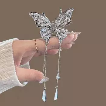 1 шт. Модный милый крутой колокольчик-бабочка, прозрачная жемчужная кисточка, заколки для волос для женщин, девочек, для вечеринки, аксессуары для волос