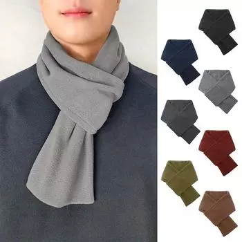 1 шт. модный мужской шарф-крест, зимние теплые флисовые шарфы, мягкий шейный платок, плюшевые бархатные шарфы для велоспорта винный