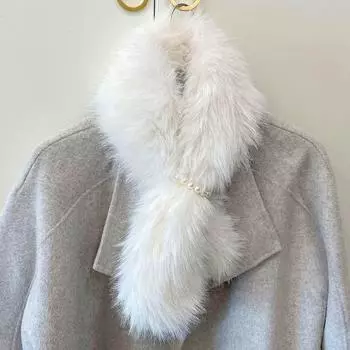 1 шт. модный плюшевый шарф толстый мягкий однотонный шейный шарф уличный ветрозащитный теплый шейный платок