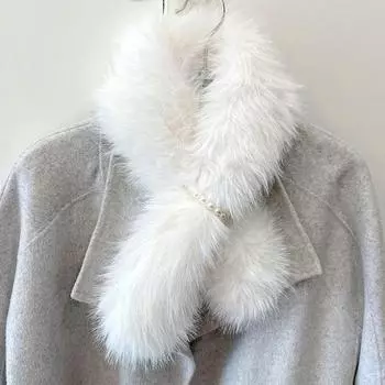 1 шт. модный плюшевый шарф толстый мягкий однотонный шейный шарф уличный ветрозащитный теплый шейный платок