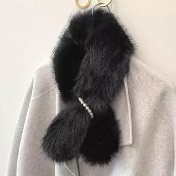 1 шт. модный плюшевый шарф толстый мягкий однотонный шейный шарф уличный ветрозащитный теплый шейный платок