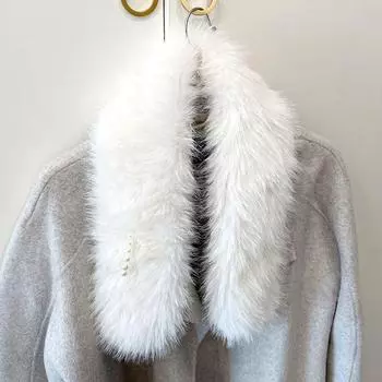 1 шт. модный плюшевый шарф толстый мягкий однотонный шейный шарф уличный ветрозащитный теплый шейный платок чёрный