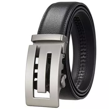 1 шт. Модный повседневный мужской ремень, автоматическая пряжка деловой ремень из коровьей кожи Ly35-1058-1 110-130CM