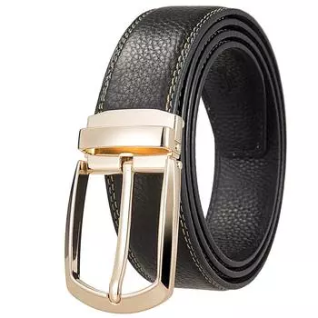 1 шт. Модный повседневный ремень с пряжкой из нержавеющей стали, ремень с автоматической пряжкой, первый слой из воловьей кожи Ly35-33860-5 110-130CM