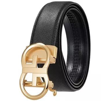 1 шт. Модный повседневный ремень с пряжкой из нержавеющей стали, ремень с автоматической пряжкой, первый слой из воловьей кожи Ly36-61986-7 110-130CM