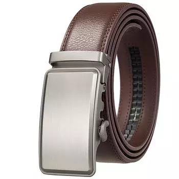 1 шт. Модный ремень, мужской ремень с автоматической пряжкой, ремень из коровьей кожи, двухслойная кожа Ly35-0677-1 110cm-130cm