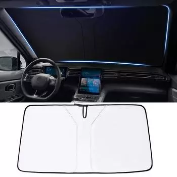 1 шт., модный серебристый тканевый солнцезащитный козырек для переднего окна автомобиля, солнцезащитный козырек для лобового стекла, аксессуары для укладки лобового стекла