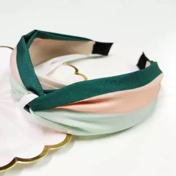 1 шт. Модный стиль Женщины Девушки Однотонный Безель Винтажная Повязка на голову Женская Девушки Корейская Крест Сатин Аксессуары для волос Головной убор