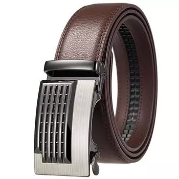 1 шт. Модный универсальный, модный мужской ремень с автоматической пряжкой, двухслойная воловья кожа Ly36-31701-1 110-130CM