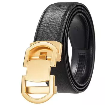 1 шт. Модный универсальный мужской ремень со стальной пряжкой, ремень с пряжкой из нержавеющей стали, ремень с автоматической пряжкой Ly36-61911-7 110-130CM