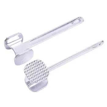 1 шт. молоток из алюминиевого сплава, молоток для мяса, тендеризатор, молоток для стейка, кухонный инструмент серебряный