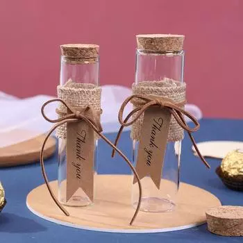 1 шт. Mori Wishing Bottle конфетная коробка свадебная коробка конфет стеклянная бутылка пробирка флакон маленький свежий 3*10cm