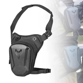 1 шт., мотоциклетная сумка на ногу, твердая оболочка из ЭВА, уличная повседневная поясная сумка, поясная сумка, водонепроницаемая тактическая дорожная сумка для мужчин и женщин чёрный