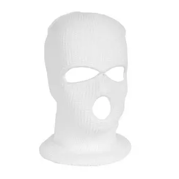 1 шт. мотоциклетная ветрозащитная полнолицевая вязаная шапка лыжная маска мужская теплая шерстяная Балаклава зимние шапки вязаная 3 отверстия лыжная маска 11