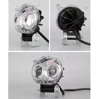 1 шт. мотоциклетные прожекторы светодиодные белые желтые вспышки красочные совы тигровые фары для мотоцикла противотуманные фары универсальные модифицированные фары