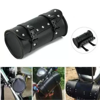 1 шт. Мотоциклетные седельные сумки в форме ведра, черная кожаная сумка, ремень, боковая сумка для мотоциклов, модификация, водонепроницаемый багаж для хранения